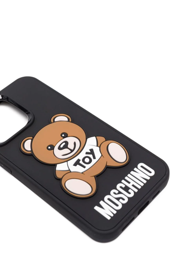 Shop Moschino Teddy Bear Iphone 12 Case In Schwarz