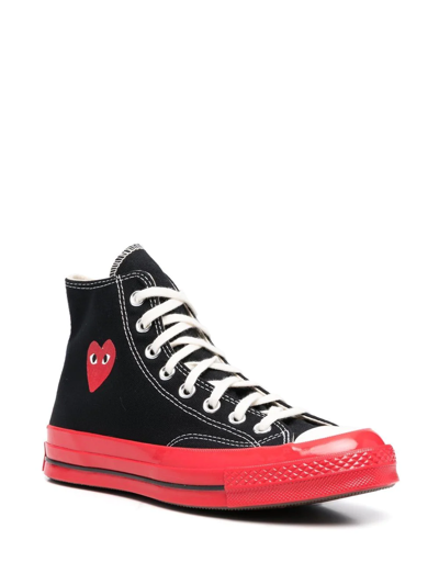 Shop Comme Des Garçons Play X Converse Chuck 70 High-top Sneakers In Black