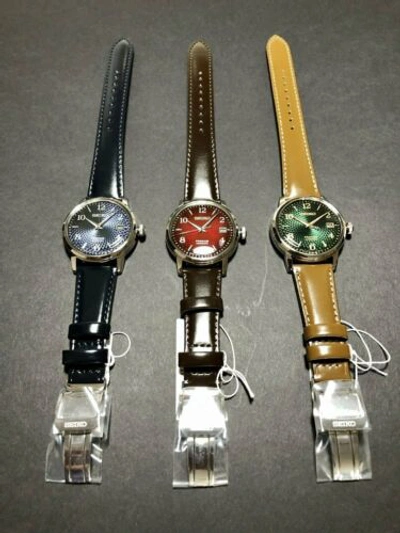 Pre-owned Seiko Presage Srpe45j1 Automatic Leather Cocktail Mojito Green Japan Made