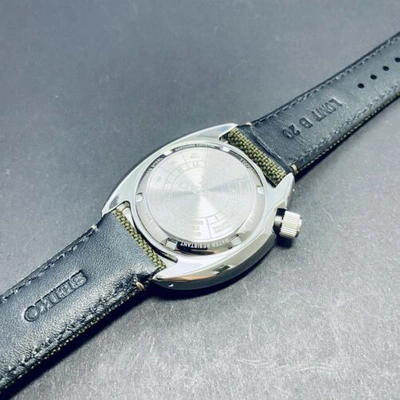 Pre-owned Seiko Automatic Srpg13k1 Prospex Land Tortoise 200m Green Polyester Warranty