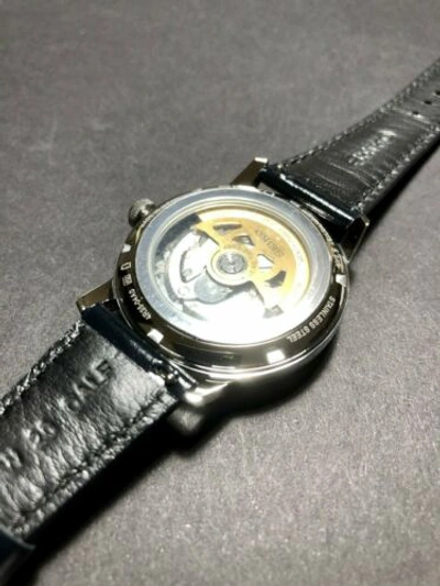 Pre-owned Seiko Presage Srpe43j1 Automatic Leather Cocktail Manhattan Blue Japan Made