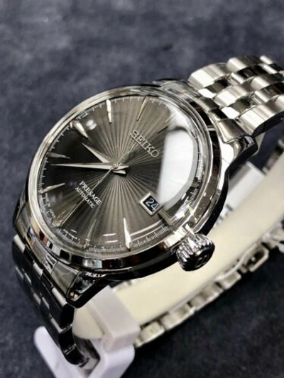 Pre-owned Seiko Presage Srpe17j1 Automatic Cocktail Power Reserve Japan Made Warranty Grey