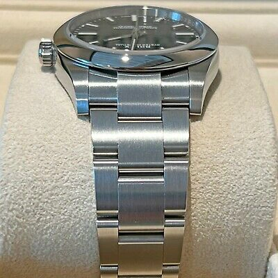 Pre-owned Rolex Ladies Oyster Perpetual 34mm, Black Dial, Ref 124200-0002, Unworn, 2024