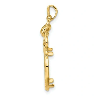 Pre-owned Roy Rose Jewelry Gold Coin Bezel Pendant Mounting- 13mm 16.5mm Coin Size -fancy Scrollwork Design