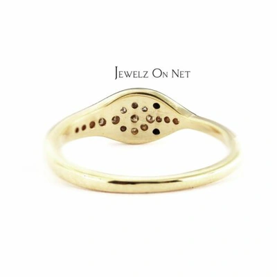 Pre-owned J.o.n 14k Gold 0.14 Ct. Genuine White And Black Diamond Snake Shape Ring Fine Jewelry In Yellow
