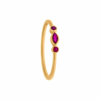 Pre-owned J.o.n 14k Gold 0.16 Ct. Genuine Pink Tourmaline Gemstone Promise Ring Fine Jewelry