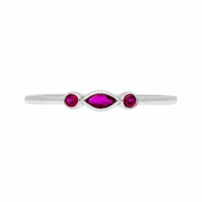 Pre-owned J.o.n 14k Gold 0.16 Ct. Genuine Pink Tourmaline Gemstone Promise Ring Fine Jewelry