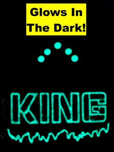 Pre-owned Silver Real 925 /gold Plated Glows In The Dark King Crown Huge Hip Hop Pendant Cz