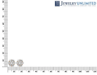 Pre-owned Jewelry Unlimited Unisex 14k Rose Gold Round Flower Cluster Real Diamond Stud Earrings 4ct 10mm In H-i