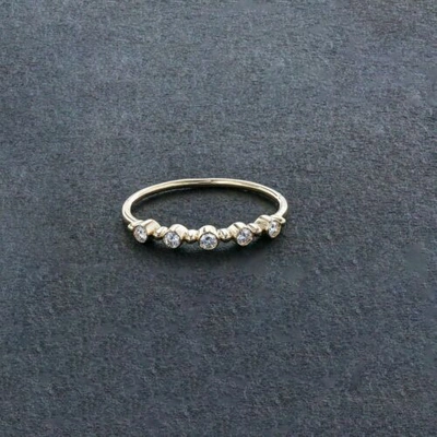 Pre-owned J.o.n 14k Gold Genuine Diamond Wedding Band Ring Size- 3 To 8 Us In White
