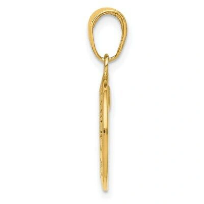 Pre-owned Superdealsforeverything Real 14kt Yellow Gold Saint Christopher Medal Charm