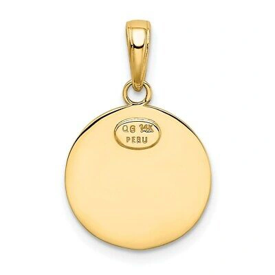 Pre-owned Superdealsforeverything Real 14kt Yellow Gold Saint Christopher Medal Charm