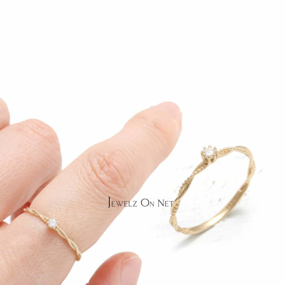 Pre-owned J.o.n 14k Gold 0.04 Ct. Genuine Diamond Unique Wrap Wedding Band Ring Fine Jewelry In White