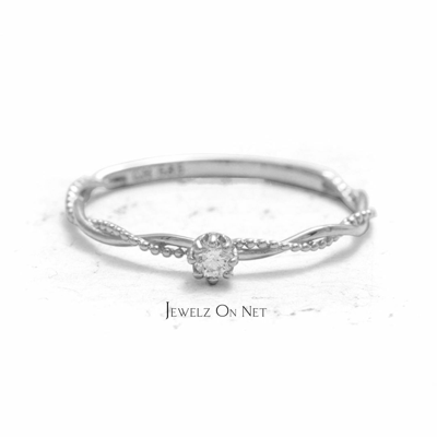 Pre-owned J.o.n 14k Gold 0.04 Ct. Genuine Diamond Unique Wrap Wedding Band Ring Fine Jewelry In White