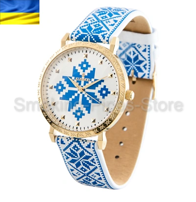 Pre-owned Kleynod Help Ukraine Brand "embroidery " Wirst Watches For Ladies Model K135-603