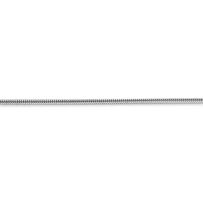 Pre-owned Skyjewelers Real 14kt White Gold 18 Inch 1.6mm Round Snake Lobster Clasp Chain; 18 Inch