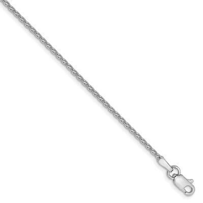 Pre-owned Superdealsforeverything Real 14kt White Gold 10 Inch 1.5mm Parisian Wheat With Lobster Clasp Anklet