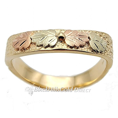 Pre-owned Black Hills Gold 10k  Thumb Ring Size 7 - 12