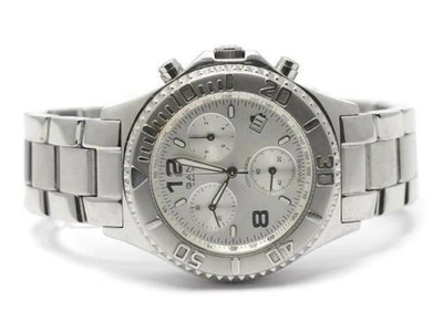Pre-owned Gant Wristwatch Swiss  Pacific Chronograph Mens Steel Machine Age G18151110 In Silver