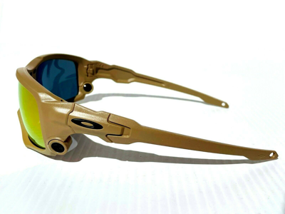 Pre-owned Oakley Shock Tube Ballistic Desert Terrain Tan Polarized Ruby Sunglass 9329 In Red