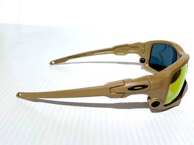 Pre-owned Oakley Shock Tube Ballistic Desert Terrain Tan Polarized Ruby Sunglass 9329 In Red
