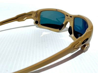 Pre-owned Oakley Shock Tube Ballistic Desert Terrain Tan Polarized Ruby Sunglass 9329 In Red