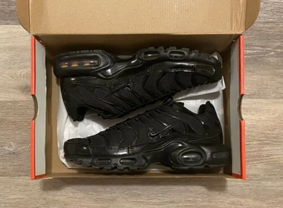 Pre-owned Nike Air Max Plus Tn 'triple Black' Running Shoes 604133-050  Men's Size 10 | ModeSens