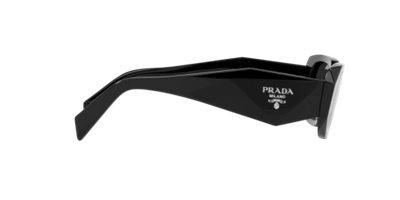 Pre-owned Prada Sunglasses Pr17ws 1ab5s0 49mm Black / Dark Grey Lens In Gray