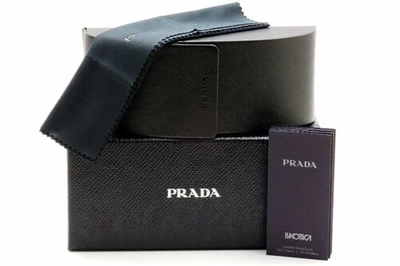 Pre-owned Prada Sunglasses Pr17ws 1ab5s0 49mm Black / Dark Grey Lens In Gray