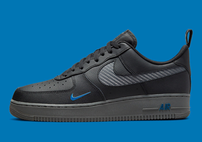 Nike Air Force 1 '07 LV8 J22 Black Carbon Fiber Sneakers DR0155-002 Mens 12