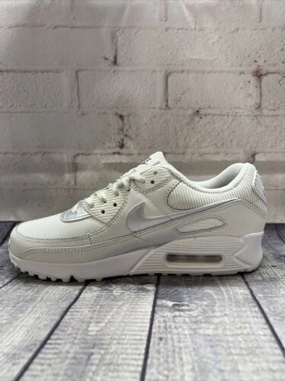 Pre-owned Nike Air Max 90 Swoosh White Gold Shoes Dc1161-100 Women's Size  10.5 | ModeSens