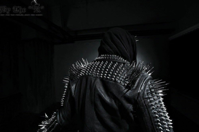 Pre-owned Handmade Men's Spiked Studded Leather Jacket Punk Heavy Metal Button Up Jacket Black