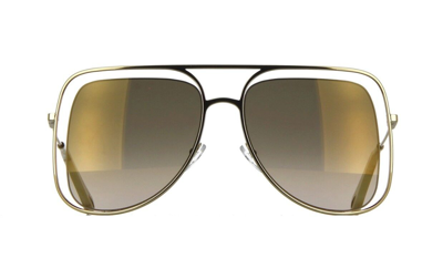 Pre-owned Chloé Ch0202s Gold/brown (004) Sunglasses