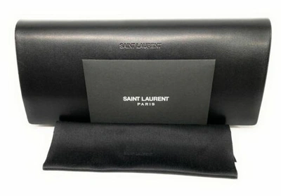 Pre-owned Saint Laurent Sl 339 001 Black Rectangle Men's 57 Mm Sunglasses