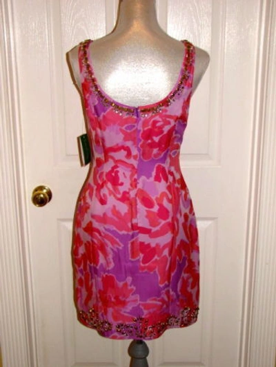 Pre-owned Lilly Pulitzer 368.00  Pulaski Dress Embellished 2,8,10,12,14 Gorgeous In Soiree Purple