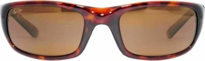 Pre-owned Maui Jim H103-10 Stingray Tortoise Frame / Hcl Bronze Polarized Lenses In Tortoise Frame/hcl Bronze Lens