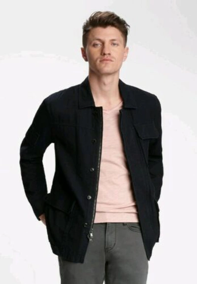 Pre-owned John Varvatos With Tags  Mackey Indigo Field Jacket - Mens Small - Msrp $498 In Indigo Navy Blue