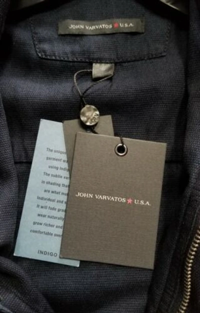 Pre-owned John Varvatos With Tags  Mackey Indigo Field Jacket - Mens Small - Msrp $498 In Indigo Navy Blue