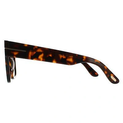 Pre-owned Tom Ford Sunglasses Renee Ft0847 52b Dark Havana Smoke Gradient In Gray