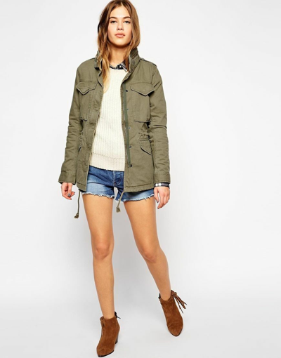 Denim and supply womens military jacket sale