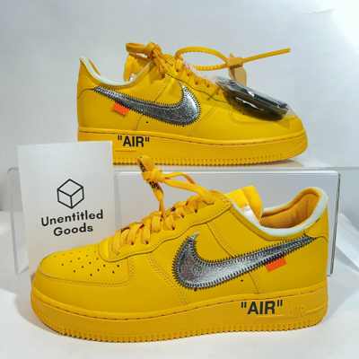 Size 8 - Nike Air Force 1 Low OFF-WHITE University Gold Metallic Silver