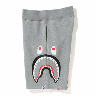 Pre-owned A Bathing Ape Bape "abc Camo Side Shark Sweat Shorts" Pink Size 2xl