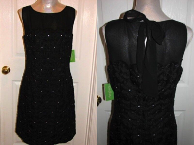 Pre-owned Lilly Pulitzer Fulton Dress Black Daisy Floral Eyelet 6,14 Rare Elegant Find