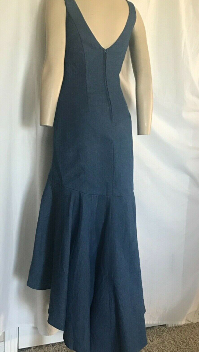 Pre-owned Western Bead Applique Denim Sundress And Bolero Lace Jacket, Size 4,6,8,10,14,18 In Blue