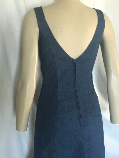 Pre-owned Western Bead Applique Denim Sundress And Bolero Lace Jacket, Size 4,6,8,10,14,18 In Blue