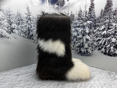 Pre-owned Litvin Men's Genuine Fur Mukluks Real Goat Fur Winter Snow Boots For Men In Brown