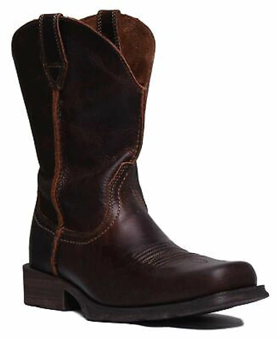Pre-owned Ariat Rambler Square Toe Western Cowboy Boot In Brown Size Us 7 - 13