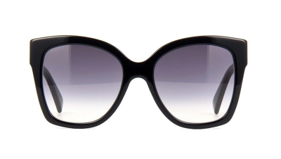 Pre-owned Gucci Gg0459s Black/grey Shaded (001) Sunglasses In Gray