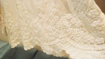 Pre-owned Ultra Pink 2pc Cotton Rayon Embroidered Lace Long Sleeve Ivory Blouse Top Xl In White