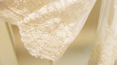 Pre-owned Ultra Pink 2pc Cotton Rayon Embroidered Lace Long Sleeve Ivory Blouse Top Xl In White